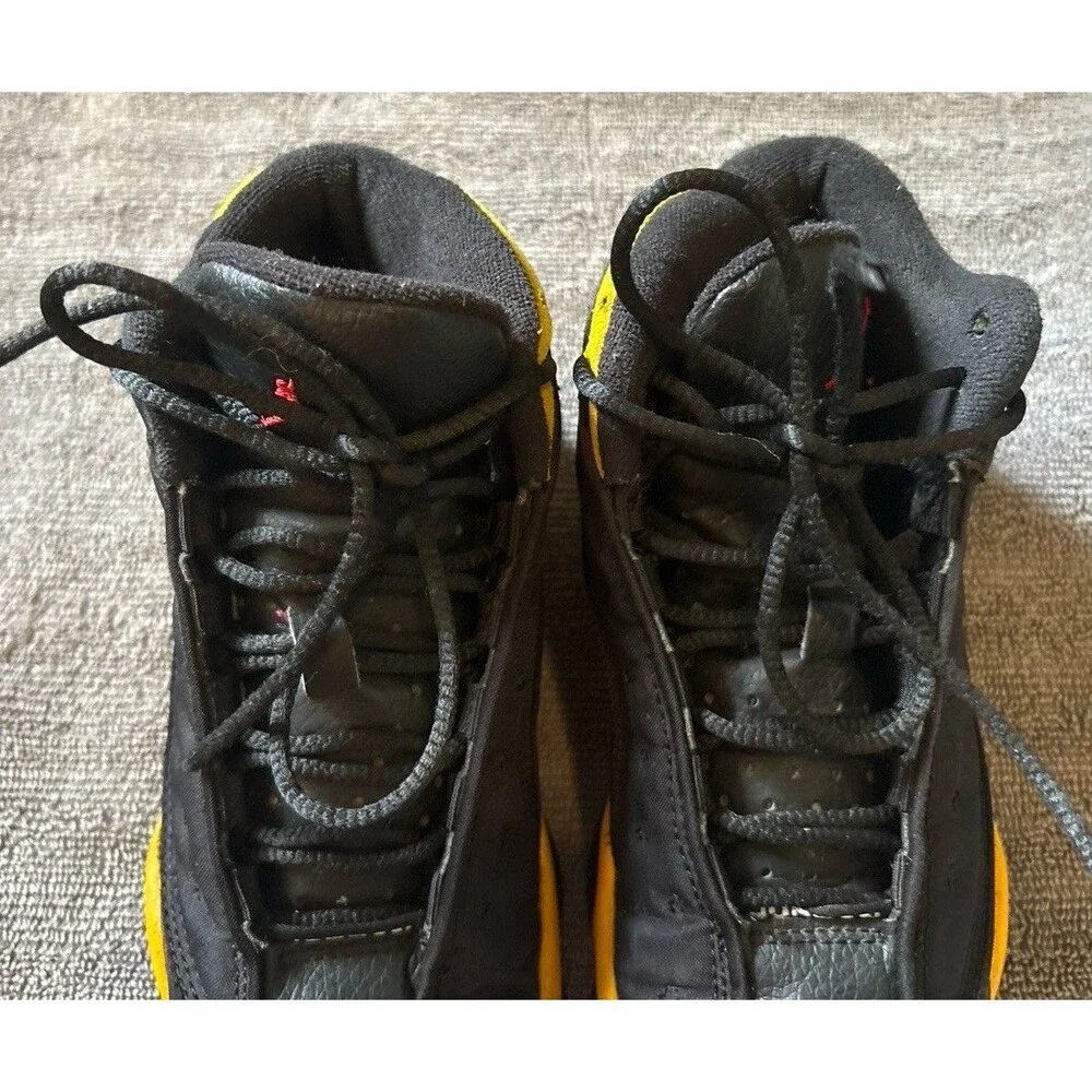 Nike Air Jordan Retro 13 Carmelo Black Yellow Kids Size 1.5Y 414575-035